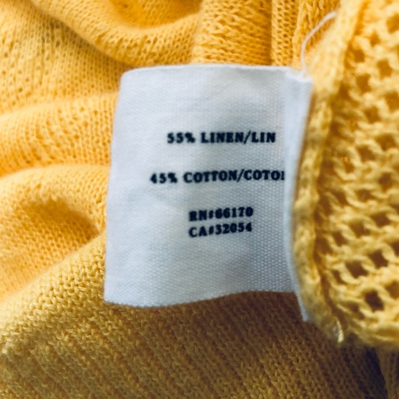 Anthro Sparrow Cardigan Hoodie Pockets Diamond Design Sweater Yellow Size XS - Picture 10 of 11